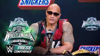 FULL SEGMENT The Rock breaks down new era of WWE WrestleMania XL Saturday Press Conference [upl. by Aida426]