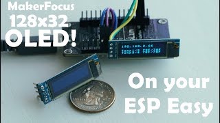 MakerFocus I2C OLED 128x32 on ESP Easy [upl. by Kilmarx]