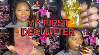 MY FIRST DECLUTTER  PERFUME DECLUTTER  BODY MIST DECLUTTER [upl. by Sadowski]