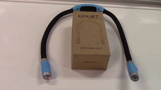 LUXJET Rechargeable AroundTheNeck Book Light Review [upl. by Ecitnerp]