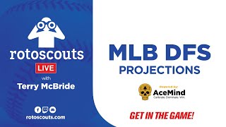 MLB DFS Strategy  DraftKings amp FanDuel Monday Main Slate 429 rotoscouts MLB Lineup Card LIVE [upl. by Tabbatha]