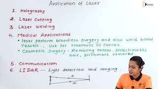 Application of Lazer  Laser in Physics  Physics 2 [upl. by Leibrag]