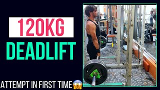 120kg DeadLift😱First Attempt 🏋🏻 vlog trending gym [upl. by Desdemona]