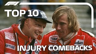 Top 10 Injury Comebacks in F1 [upl. by Jervis]