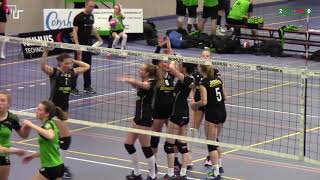 Volleybal Dames 1e Divisie A SudosaDesto D1  WVC Volley D1 16032019  Kampioenswedstrijd [upl. by Gnen]