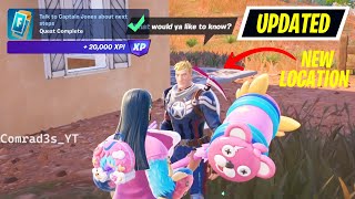 Updated Talk to Captain Jones about next steps Fortnite  Where to Find Captain Jones New location [upl. by Yelich]