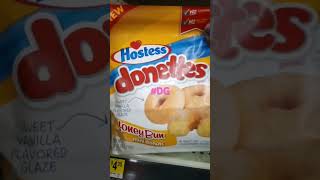 LOOk👀 hostess donettes new flavor Honey Bun donuts dollargeneral snacks subscribemychannel [upl. by Zednanref271]