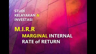 MIRR  Modified Internal Rate of Retirn [upl. by Anaugal917]