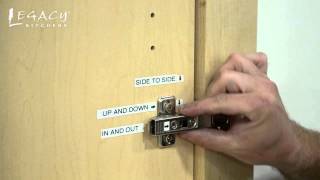 Cabinet Door Hinge Adjustment Introduction [upl. by Eadnus892]