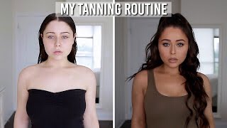 MY SELF TANNING ROUTINE [upl. by Annhej]