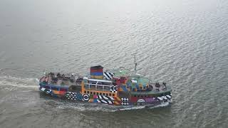 Mersey Ferry Snowdrop leaves Pier Head Liverpool [upl. by Auqinet]