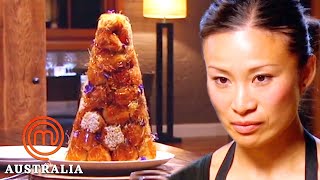 Making a Classic Croquembouche  MasterChef Australia  MasterChef World [upl. by Nyad]