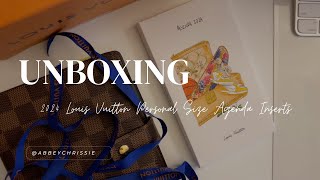 UNBOXING amp FLIPTHROUGH  2024 Louis Vuitton Agenda Refill Medium [upl. by Artek789]