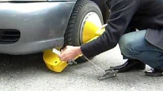 The PF01 Ultimate Wheel Boot for parking and antitheft [upl. by Enilesoj]