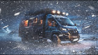 Surviving a Brutal Blizzard Extreme Van Life Winter Camping in SNOW STORM Stuck in Arctic vanlife [upl. by Lothair]