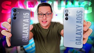 GALAXY A05s vs GALAXY A15 5G DUELO de BARATINHOS da SAMSUNG Comparativo COMPLETO [upl. by Atina]