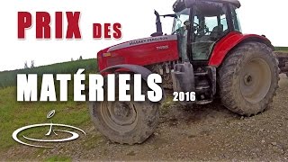 Prix de mes matériels agricoles  2016 [upl. by Irrak]