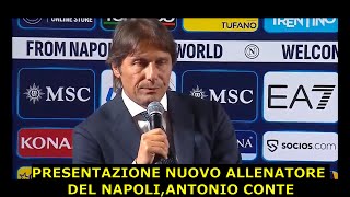 CONFERENZA STAMPA PRESENTAZIONE CONTE AL NAPOLI [upl. by Toombs]