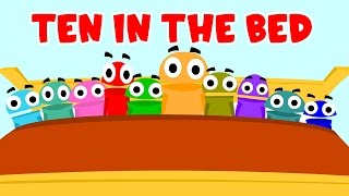 Ten in the bed  Nursery Rhyme with Lyrics  English rhymes for kids [upl. by Lamee]