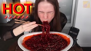 5 Spicy Noodles Mukbang ASMR [upl. by Ivo781]