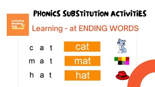 Phoneme SUBSTITUTION Activities for Kids  Practice at Ending Words  3 letter sounds [upl. by Ahseat]