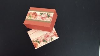 CARDSTOCK BOX TUTORIAL  PERFECT FOR SOAP [upl. by Norraf810]