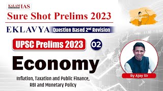 UPSC Prelims 2023  Economy  Question Based Revision  EKLAVYA Sure Shot Prelims  Day 02 [upl. by Teria481]