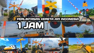 1 JAM Kompilasi Perlintasan Kereta Api Indonesia Railroad Crossing Indonesian 2023 [upl. by Becket]