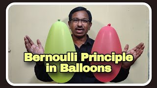 Bernoullis Principle in Balloons funscience experiment [upl. by Cordelia]