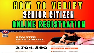 HOW TO VERIFY SENIOR CITIZEN ONLINE REGISTRATION l PAANO IVERIFY ANG NCSC ONLINE REGISTRATIONl GUIDE [upl. by Rand]