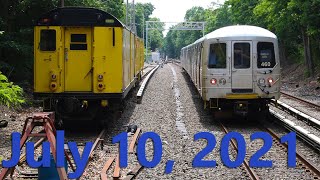 MTA Staten Island Railway Deicer Car amp Singletracking Action at Great Kills  July 10 2021 [upl. by Ruth]