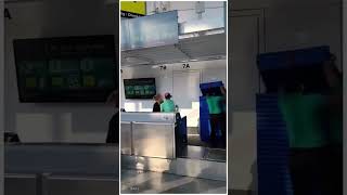 Angry passenger throws computer at airport staff travel [upl. by Hayn756]