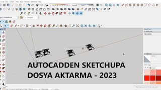 2023 AUTOCADDEN SKETCHUPA DOSYA AKTARMA DWG DOSYASINI SKETCHUPA ATMA MPORT ETME autocad sketchup [upl. by Anaerb]