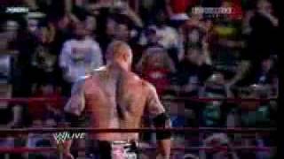 Batista vs Randy Orton WWE RAW 140909 [upl. by Ewan]