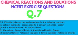 Write the balanced chemical equations for the following reactions [upl. by Marston9]