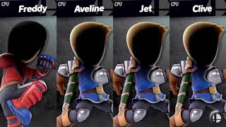 SSBU  Third Party Miis  Round 2  Pool C  Freddy v Aveline v Jet v Clive [upl. by Turner449]