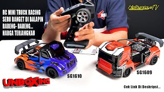 UNBOXING MINI RC RACING TRUCK SUPER KENCENG ASIK DIBALAPIN  PINECONE MODELSG1609 amp SG1610 [upl. by Irual]