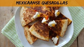 Mexicaanse quesadilla met paprika ui en tomaat  LEKKER EN SIMPEL [upl. by Rafi247]