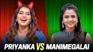 Priyanka vs Manimegalai ⚔️ cookwithcomali manimegalai priyanka [upl. by Etnemelc883]