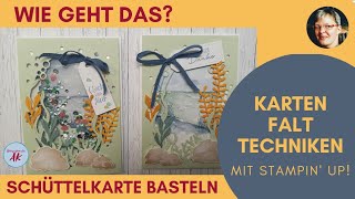 Wie geht das Schüttelkarte basteln  Stampin Up Oceanfront amp Einfach mal abtauchen DIY Anleitung [upl. by Yenduhc]