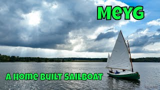 Presenting MEYG  Drone Video of a 20’ CatYawl Sailboat design Chebacco by Phil Bolger [upl. by Lledyl]