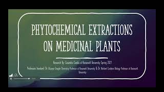 Phytochemical Extraction Methods Used On Medicinal Plants [upl. by Aralc443]