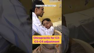 Chiropractic for C2C3C4 adjustment chiropractic chiropractor wellness health backpain neck [upl. by Wichman]