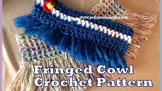 Fringed Cowl Crochet Pattern [upl. by Rigdon]