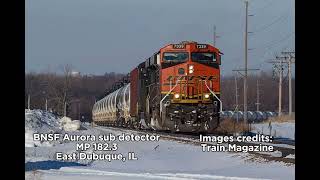 BNSF Aurora sub detector MP 1823 East Dubuque Illinois [upl. by Areik659]