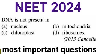 42 NEET 2024  Cytology  Most important questions [upl. by Bledsoe217]