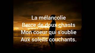 Soleils couchants Paul Verlaine [upl. by Higbee]