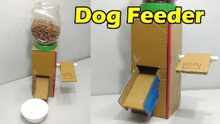 How To Make Dog Feeder at Home  Dog Food Dispenser from Cardboard [upl. by Deckert]