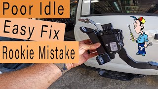 Nissan Titan Fluctuating Idle EASY FIX  And Idle Relearn Procedure [upl. by Burget315]