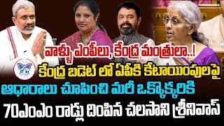 వాళ్ళు ఎంపీలు కేంద్ర మంత్రులా Chalasani Srinivas Sensational Comments On Central Ministers From AP [upl. by Eerhs184]